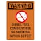 Signmission OSHA WARNING Sign, Diesel Fuel Combustible W/ Symbol, 14in X 10in Decal, 10" W, 14" L, Portrait OS-WS-D-1014-V-13062 - alternate 1